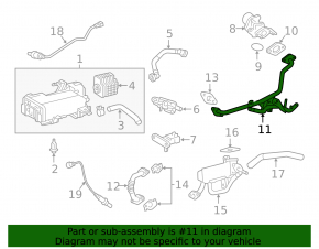 Long EGR tube for Lexus NX300h 15-21