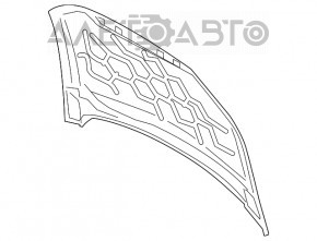 Naked hood Ford Edge 19-24 steel