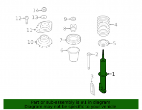 Rear left shock absorber for Mini Cooper Clubman R55 07-14