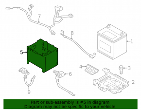 Battery housing Hyundai Elantra UD 11-16