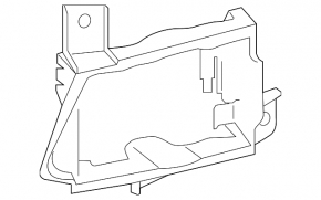 The front left Blind Spot Sensor Bracket (BSM) for Audi A6 C8 19-25 has a broken connector.