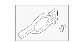 Rear left door handle mechanism Mitsubishi Outlander 16-22 rest