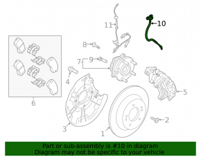 Brake hose rear right Hyundai Kona 18-23 FWD