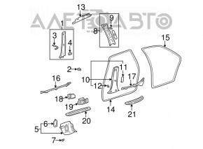 Left front pillar trim for Lexus IS200 IS300 99-02