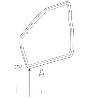 Toyota Camry v40 front right door seal