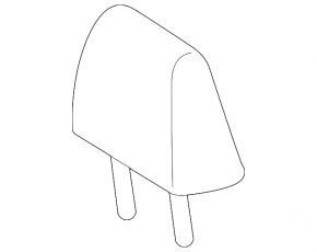Rear left headrest for Toyota Rav4 19-24, fabric, black