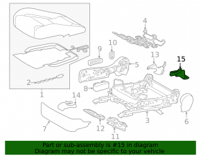 Rear right passenger seat runner trim Lexus IS 14-24 scratch