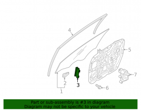 Front right door glass guide Hyundai Sonata 15-19