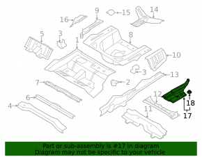 Right underbody protection Hyundai Sonata 11-15