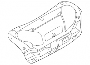 Infiniti G25 G35 G37 4d 06-15 black trunk lid trim