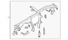 Under-torpedo pipe reinforcement Audi A4 B8 08-16