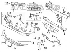 Front Bumper Absorber Audi A3 8V 15-16