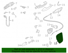 Front left inner door panel for Audi A3 8V 16-18 5d