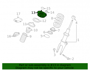 Front right shock absorber support for Porsche Panamera 10-16 AWD