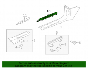Door sill insert front right Porsche Panamera 13-16 carbon, GTS without backlight