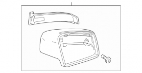 Right mirror cover Mercedes E-class W212 13-16 white
