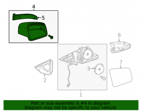Right mirror cover Mercedes E-class W212 13-16 white
