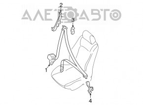 Belt tensioner front left Mazda3 03-08