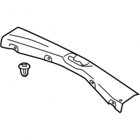 Ford C-max MK2 13-18 trunk opening trim, black, Energi
