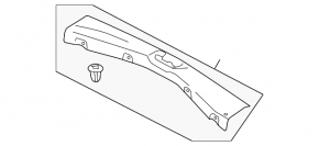 Ford C-max MK2 13-18 trunk opening trim, black, Energi