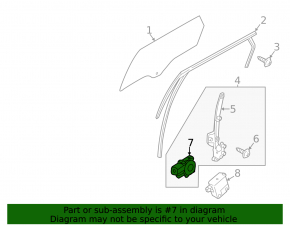 Window lift motor rear left Lincoln Nautilus 19-23