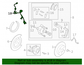 Rear right ABS sensor for Mazda CX-9 2007-2015