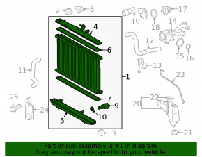 Lexus RX450h 13-15 Water Cooling Radiator