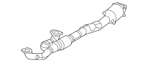 Receiving pipe with catalytic converter Acura MDX 14-15 prerest
