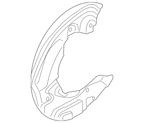 Front left brake disc cover BMW 1 E82 08-13 RWD, 128i
