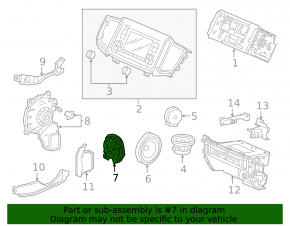 Speaker door rear left Acura MDX 14-20