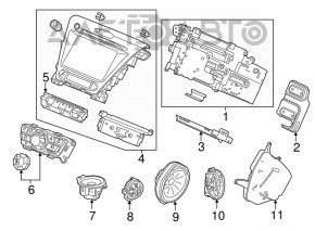 Speaker door rear left Acura MDX 14-20