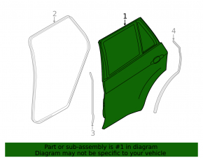 Door bare rear left BMW X5 F15 14-18