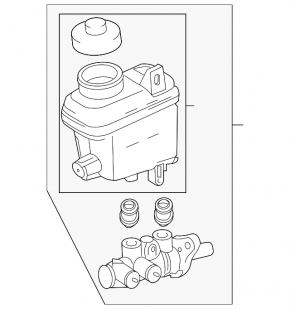 Brake Master Cylinder with Reservoir Toyota Sequoia 08-16