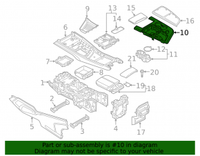 Audi Q7 16 center console trim - aluminum with dark wood