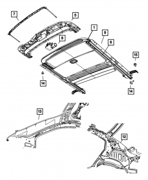Jeep Compass 11-16 frame hatch mechanism