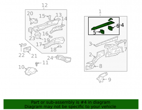Inner panel of the left fender apron of Lexus RX330 RX350 RX400h 04-09