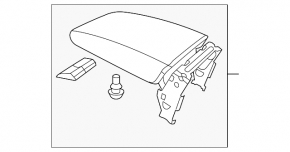 Armrest VW Passat b7 12-15 USA leather beige