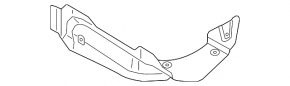 Rear right protection VW Jetta 19-24 crack, breakage of the fastener