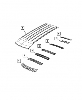Metal roof Jeep Grand Cherokee WL 21-26 without sunroof
