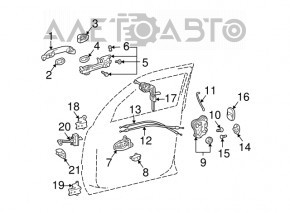 Front left lock cylinder for Lexus GX470 03-09