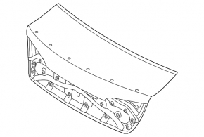 Hyundai Sonata 16-17 hybrid trunk lid