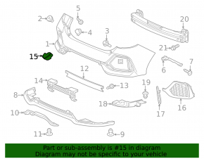 Honda Civic X FK 17-21 5D rear bumper tow hook cap