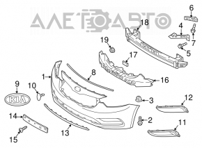 Left fog light plug Kia Forte 4d 14-16 prerest