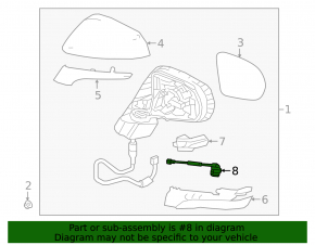 Right side mirror camera for Lexus NX300 NX300h 18-21