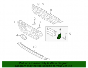 Radiator deflector blind motor left Hyundai Ioniq 20-22 HEV, PHEV