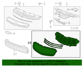 Radiator grille grill Chevrolet Cruze 15-16 rest