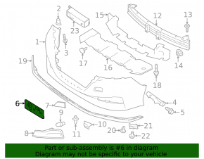 Front license plate area Nissan Leaf 18-22