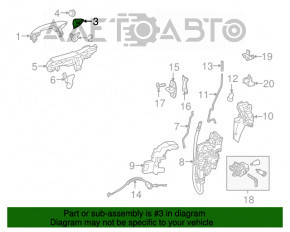 Plug for outer handle front left Mercedes GLC 16-22