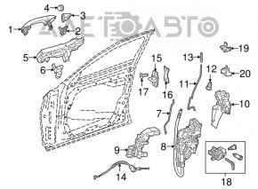 Plug for outer handle front left Mercedes GLC 16-22