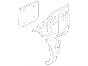 Right rear bumper bracket Mercedes W166 GLE 16-19 AMG pkg